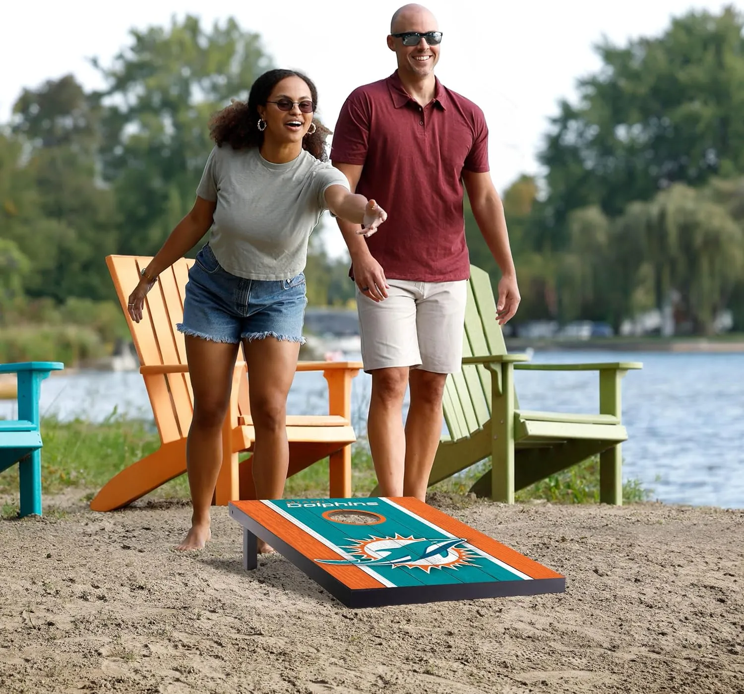 YouTheFan NFL 2' x 3' Portable Cornhole Game with Logo Bags
