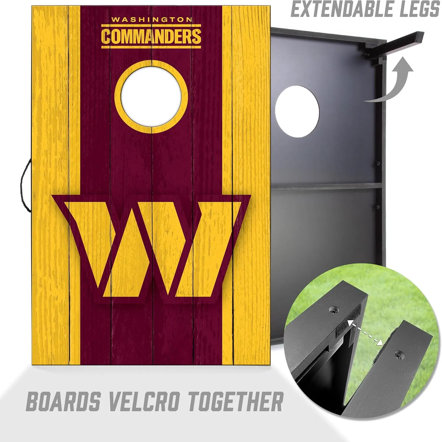 YouTheFan NFL 2' x 3' Portable Cornhole Game with Logo Bags