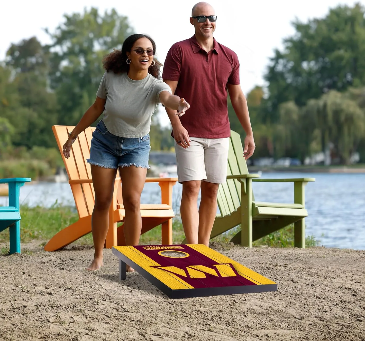 YouTheFan NFL 2' x 3' Portable Cornhole Game with Logo Bags
