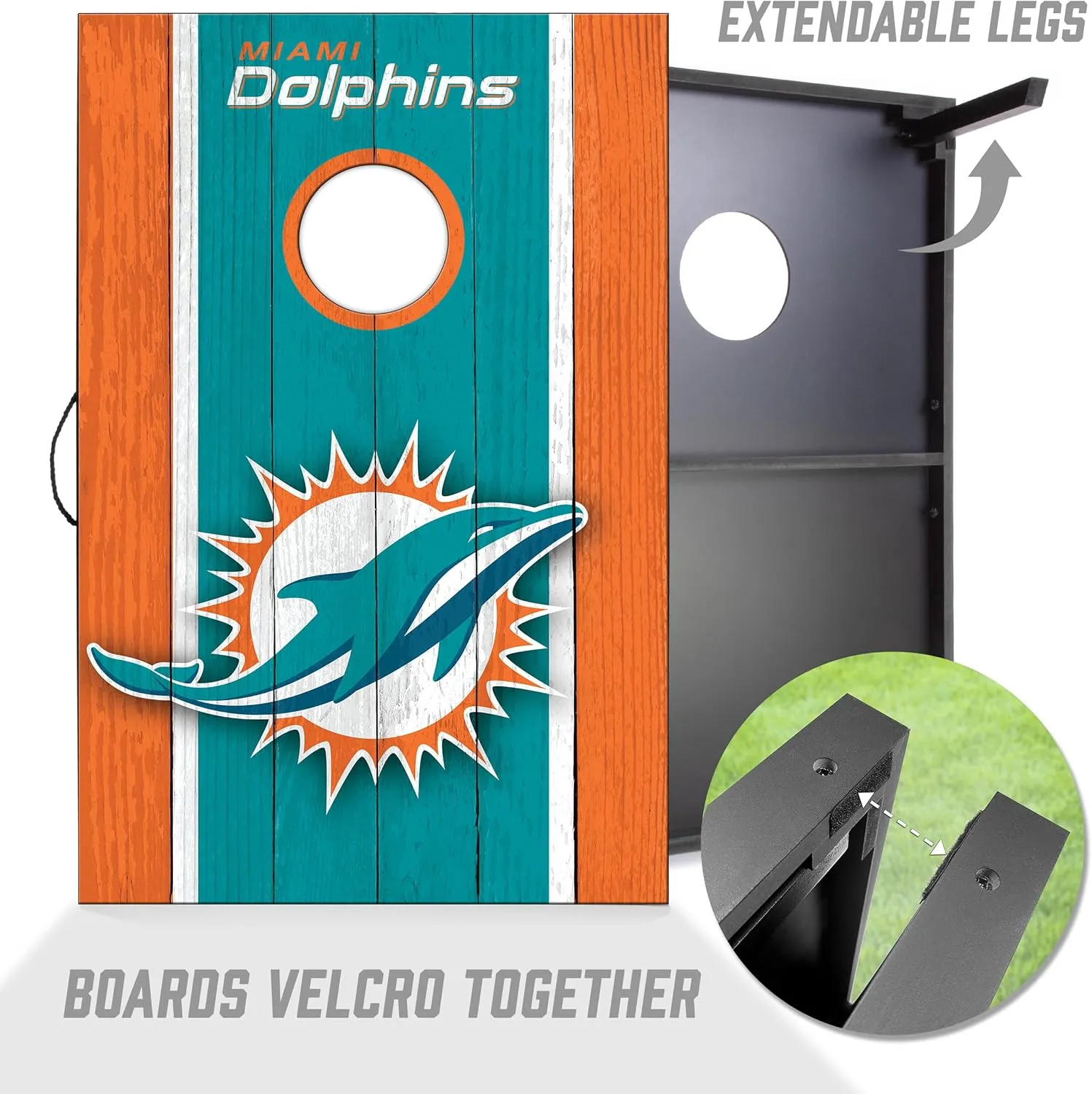 YouTheFan NFL 2' x 3' Portable Cornhole Game with Logo Bags