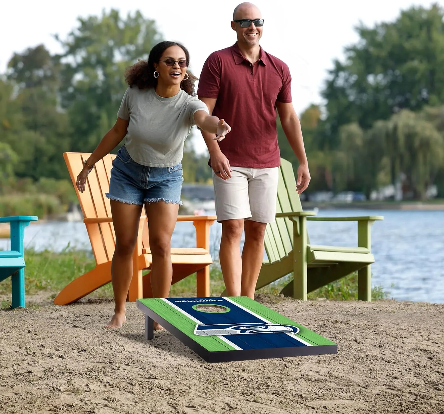 YouTheFan NFL 2' x 3' Portable Cornhole Game with Logo Bags