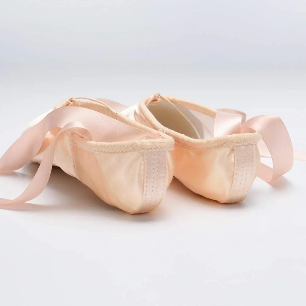 YUDESEN Professional Ballet Pointe Shoes for Women Girls Stain Dance Shoes with Sewed Ribbon and Silicone Toe Pads