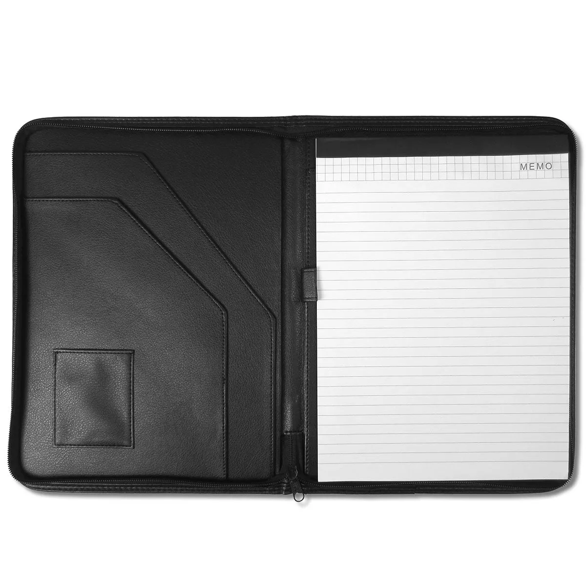 Zippered Portfolio with Gold Tone Medallion from CSI