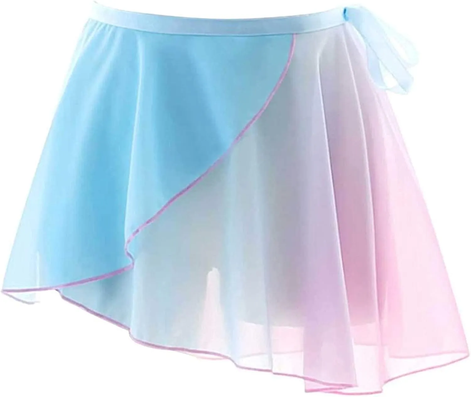 ZUYPSK Women Girls Split High-Low Ballerina Skirt AsymmetricalChiffon Wrap Over Scarf Gymnastics Ballet Dance Skirts